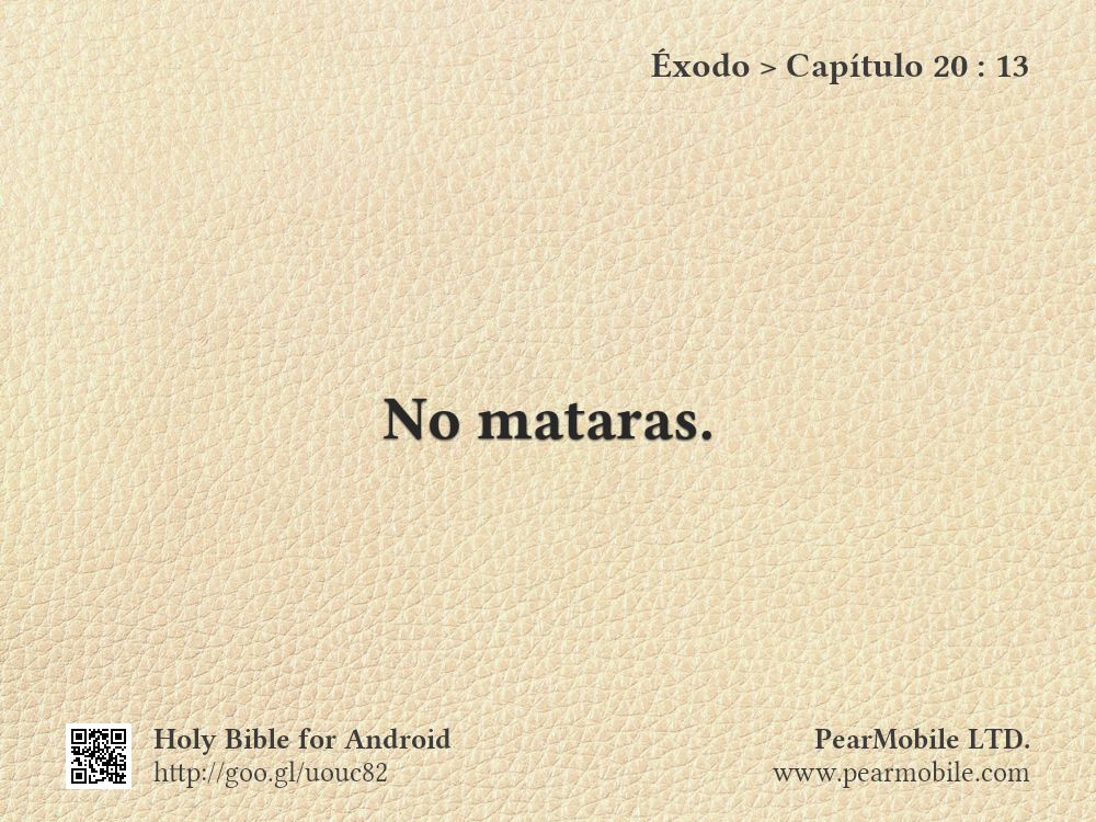 Éxodo, Capítulo 20:13